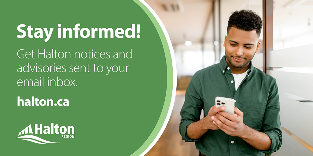Did you previously rely on the local newspaper for updates about #HaltonON Region? Looking for a new way to stay up-to-date on Regional information? Get important notices and advisories emailed directly to your inbox! Sign up today: ow.ly/fVp350QbZ3I