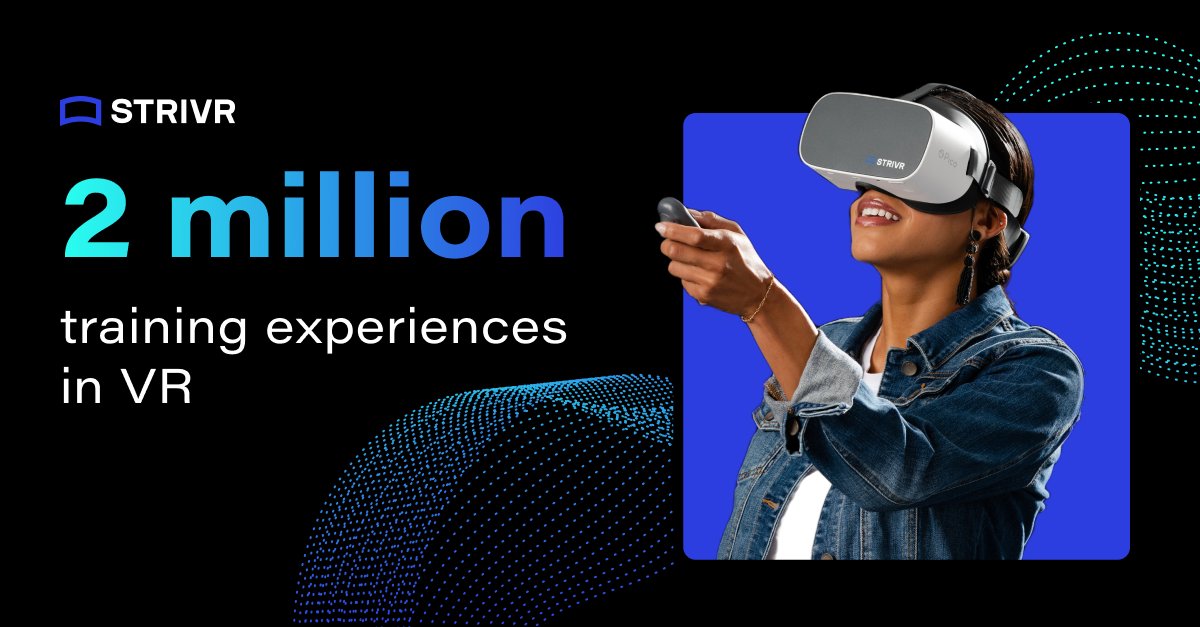 Need a reason to choose Strivr as your enterprise VR partner? We'll give you 2 million. ow.ly/9Y6h50Q8CiE #enterpriseVR #immersivelearning #VR