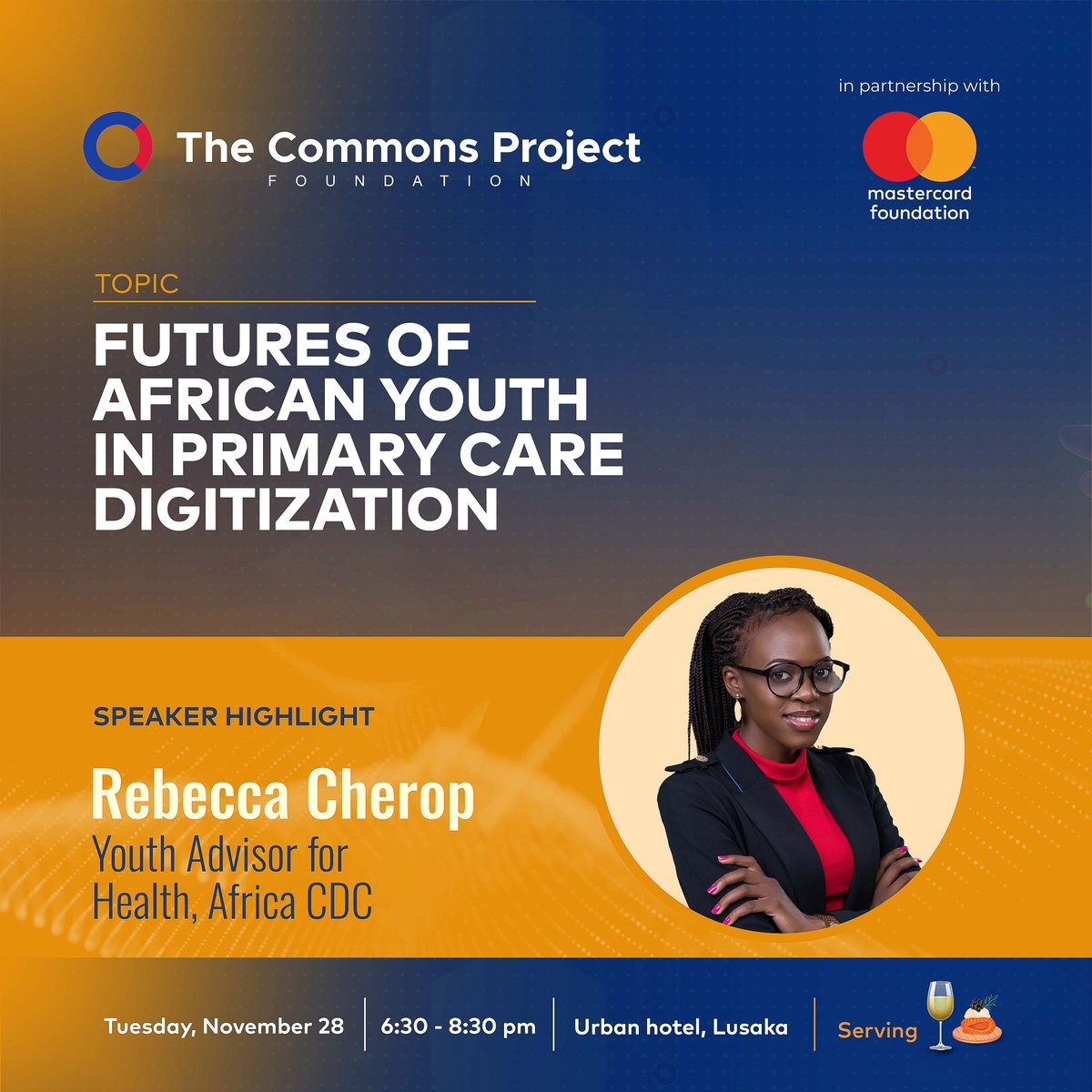 We are thrilled to collaborate with @RebeccaCherop_ Youth Advisor for Health, Africa CDC at #CPHIA2023. It's an honor to work alongside such esteemed professionals. @MastercardFdn @CPHIA_AfricaCDC #CPHIA