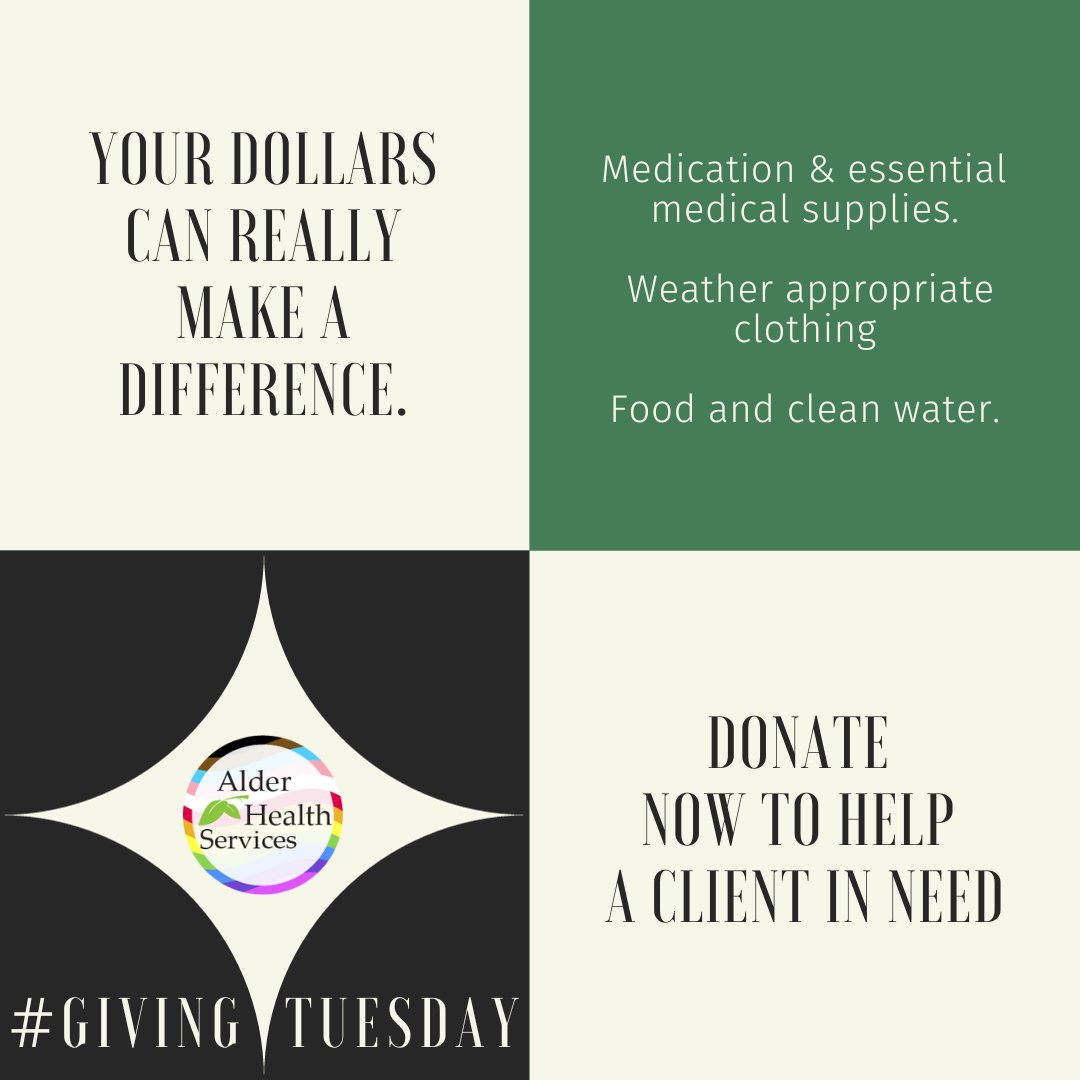 Alder_Health's tweet photo. Let's join forces to make a positive difference this #GivingTuesday! By donating, we can help bring positive change to our community. Your support could help provide healthcare to those in need or support for LGBTQIA and HIV+ individuals. https://t.co/bsfAm4AmcY