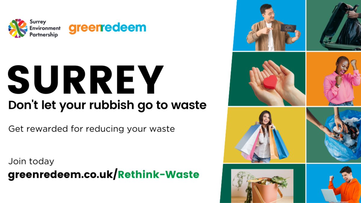 WaverleyBC's tweet photo. Are you a resident looking to reduce your waste? โป๏ธ ๐
If so, take a look at Surrey Environment Partnershipโs #RethinkWaste campaign where you can win #pointsandprizes whilst also being kind to the planet...
For more information, visit ๐ https://t.co/cmYLtbelm8 https://t.co/HF140OUv0d