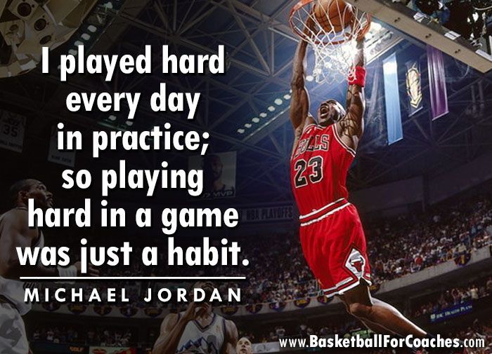 BballCoachMac's tweet photo. "I played hard every day in practice; so playing hard in a game was just a habit"

- Michael Jordan https://t.co/jtJvxapJ1l