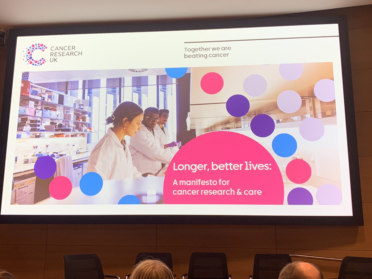 Very proud to be at the launch of <a href="/CR_UK/">Cancer Research UK</a> #ManifestoForCancer at Francis Crick Institute. A roadmap for the future of cancer care and outcomes for the UK. All we need now is a #government bold and strong enough to implement it #LongerBetterLives #ResearchIsWhereHopeStarts