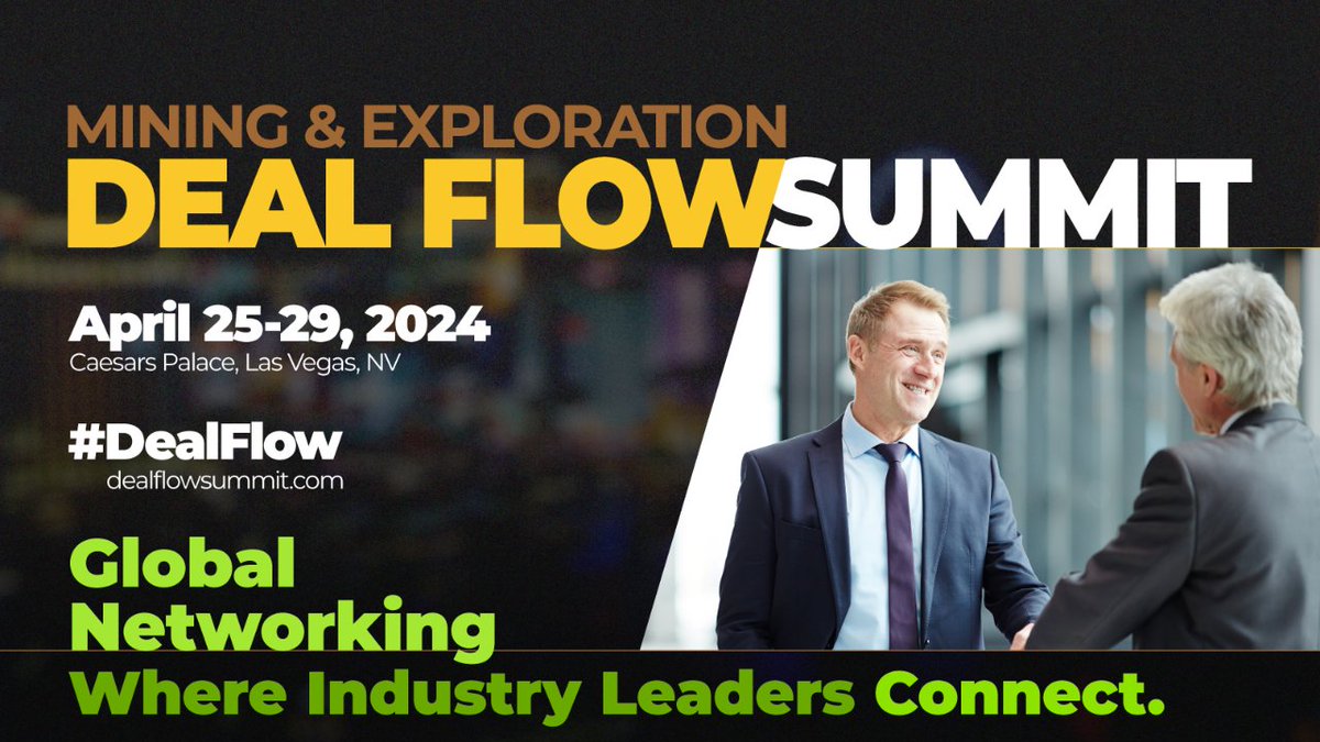 Connect with the elite in mining and investment at #DealFlowSummit2024. Exclusive networking opportunities with industry leaders await at Caesars Palace. Forge impactful partnerships. Learn more: dealflowsummit.com

#MiningLeadership #NetworkingExcellence #DealFlow