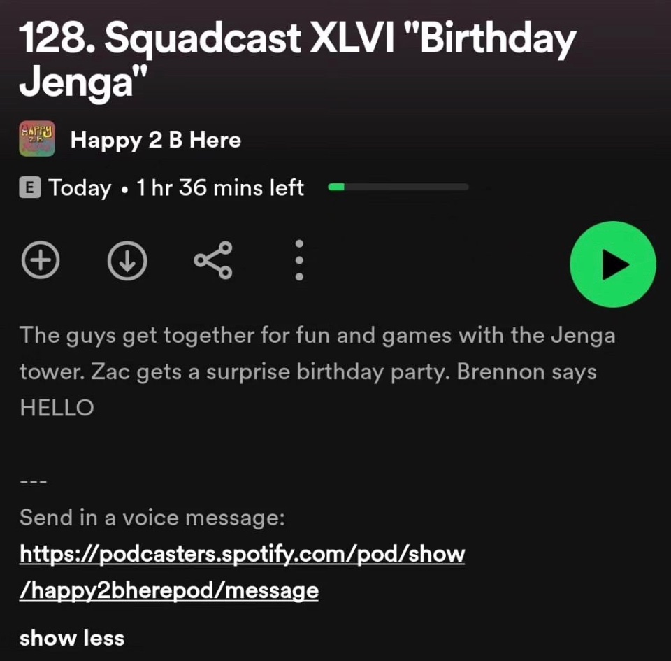 Episode 128 “Birthday Jenga” is out now! 

podlink.to/H2BHpod?fbclid…