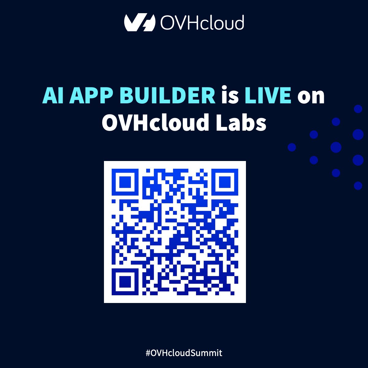 Want to test AI App Builder? Try it out now! 
AI App Builder is LIVE on OVHcloud Labs labs.ovhcloud.com/en/
