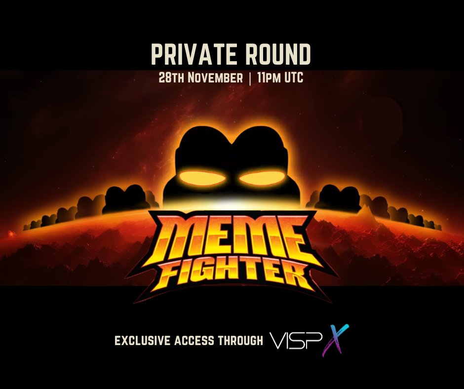 🚀 MEME FIGHTER | Private Sale We are pumped to introduce the next round of investments to all our partner communities. @memefighterai team has introduced major vesting reduction (including seed and private) in their 'Play to Vest' + HUGE burn mechanics on the token launch!