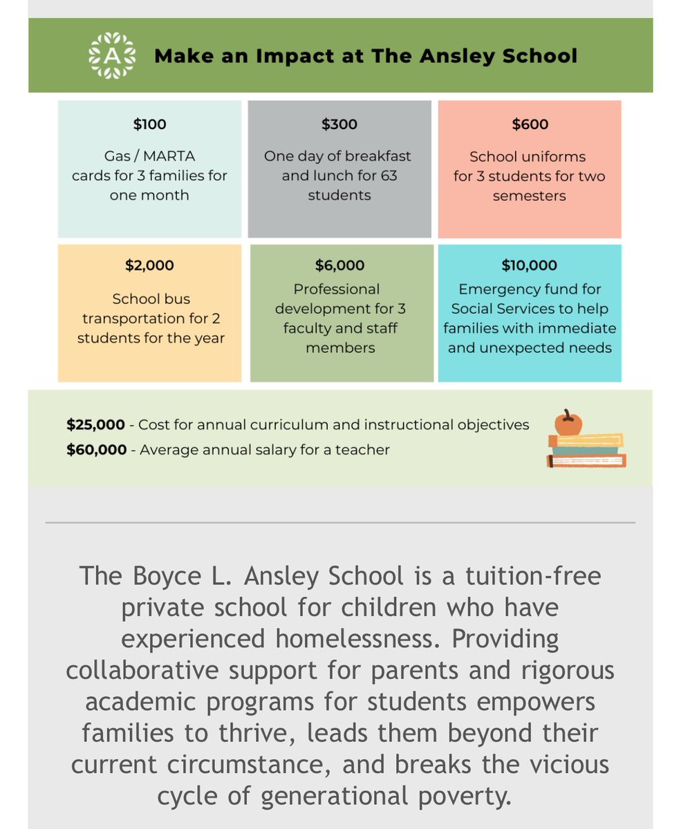 Link here: theansleyschool.org/ways-to-give/ if you feel moved and generous! #TheAnsleyWay