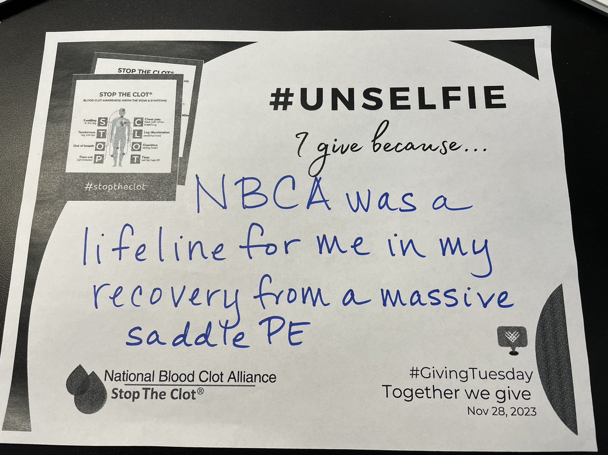 Proud to be a part of @StopTheClot and to donate on #GivingTuesday2023 for this organization that does so much for blood clot survivors and caregivers (Bonnie is annoyed with picture time😂) #UNselfie