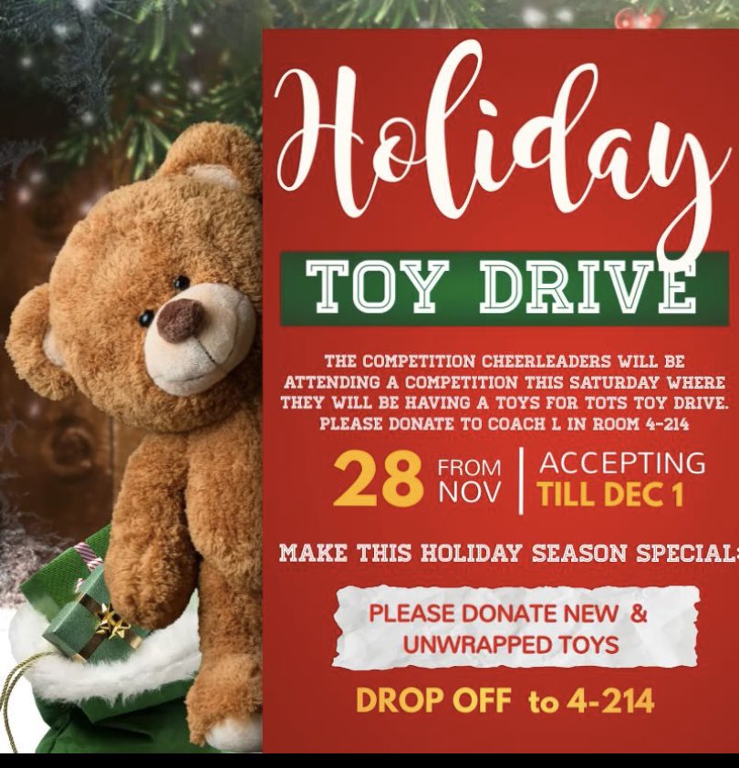 Help to make a child’s holiday this year by donating a toy!