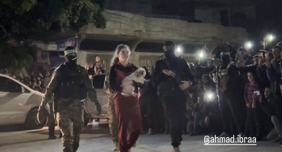 andalus717's tweet photo. @CensoredMen He left from Israel prison with broken arms and fingers, with a broken soul. 

She left Gaza with a pet. 

Do you guys understand the difference https://t.co/Ee3Pg84yc0