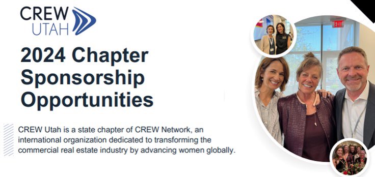 Why should your company support CREW Utah in 2024? Financial support of CREW Utah &amp; <a href="/CREW_Network/">CREW Network</a> Foundation (a 501c3) is ultimately an investment in your company's future &amp; the growth of the #CRE industry. Learn more about sponsorship opportunities here: lnkd.in/g3RNhsKZ