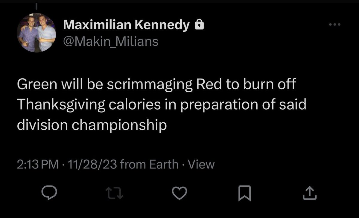 Green will be scrimmaging Red tonight at 6 PM, as per <a href="/Makin_Milians/">Maximilian Kennedy</a>