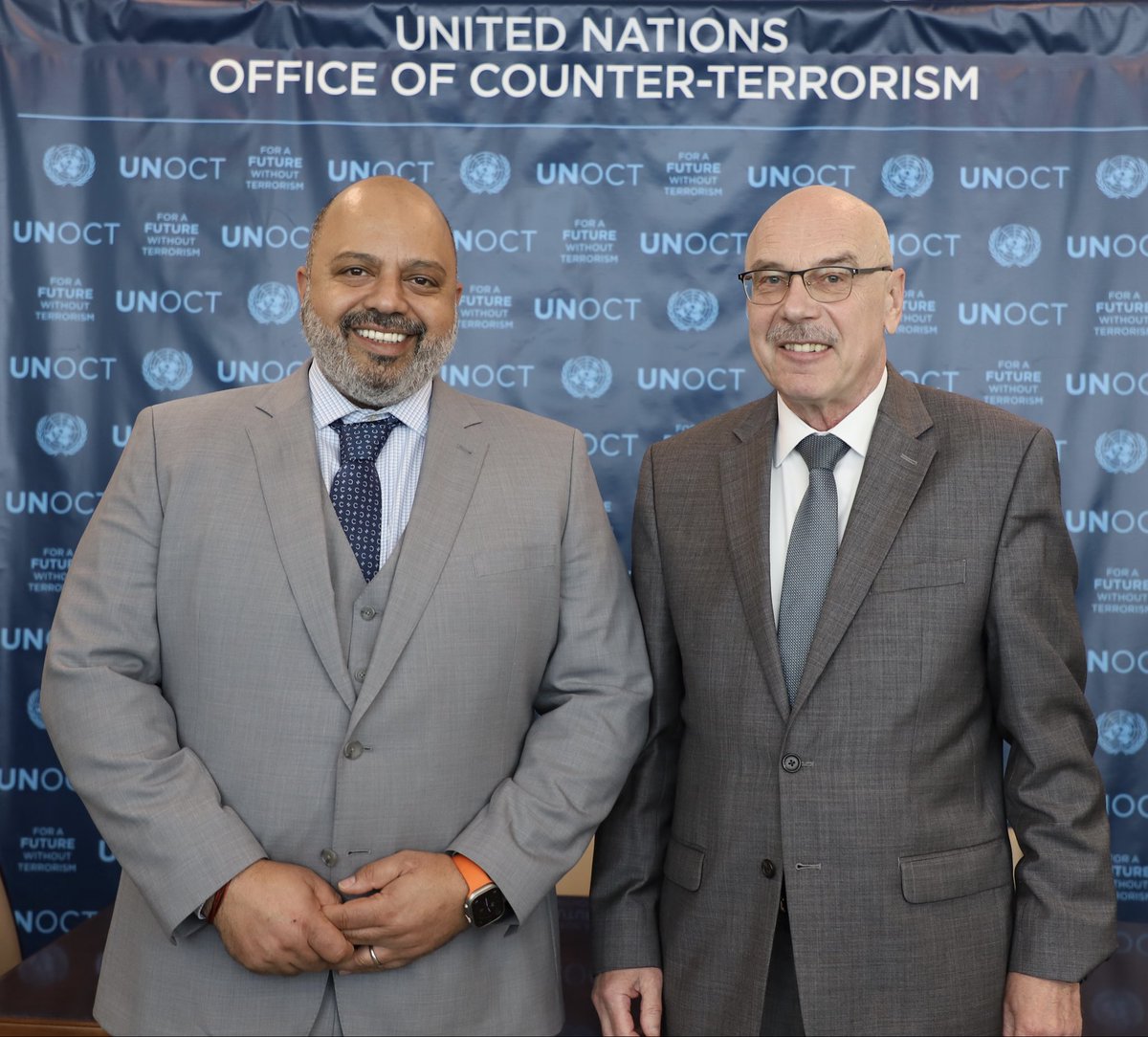 USG @un_oct Voronkov was pleased to meet with Ambassador Albanai, Permanent Representative of #Kuwait to the @un. They discussed #CounterTerrrorism & #PCVE priorities and operationalizing the recently signed #MoU between UNOCT & Kuwait 🇰🇼