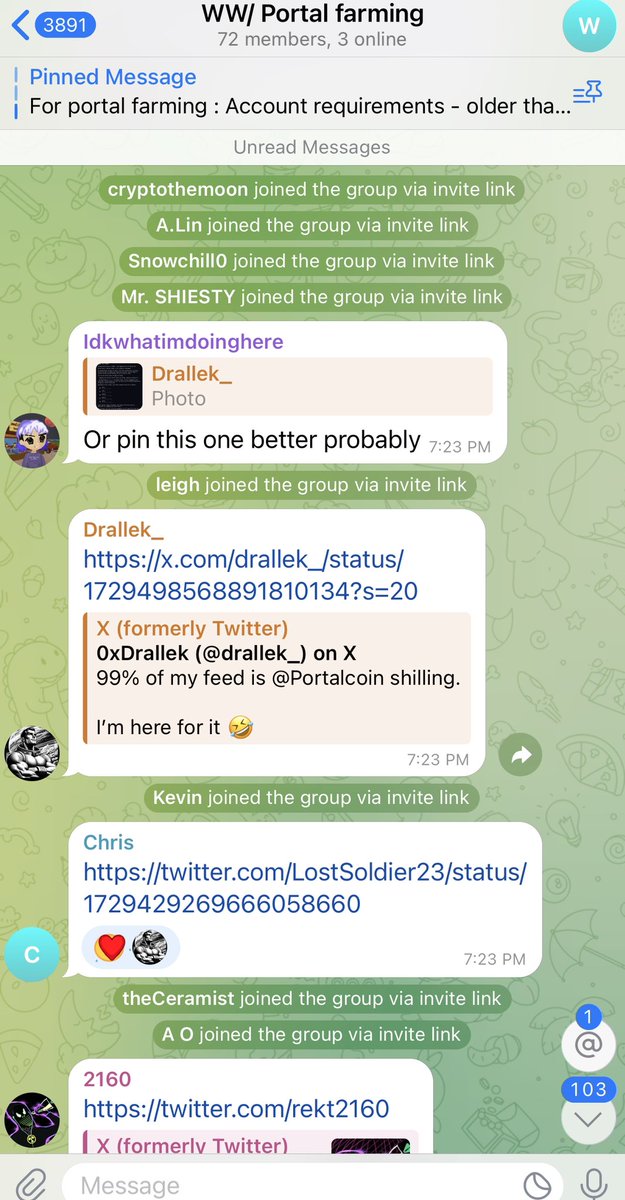 Building out the biggest $PORTAL farming channel. 

We gonna print baby / Weekly Wizdom