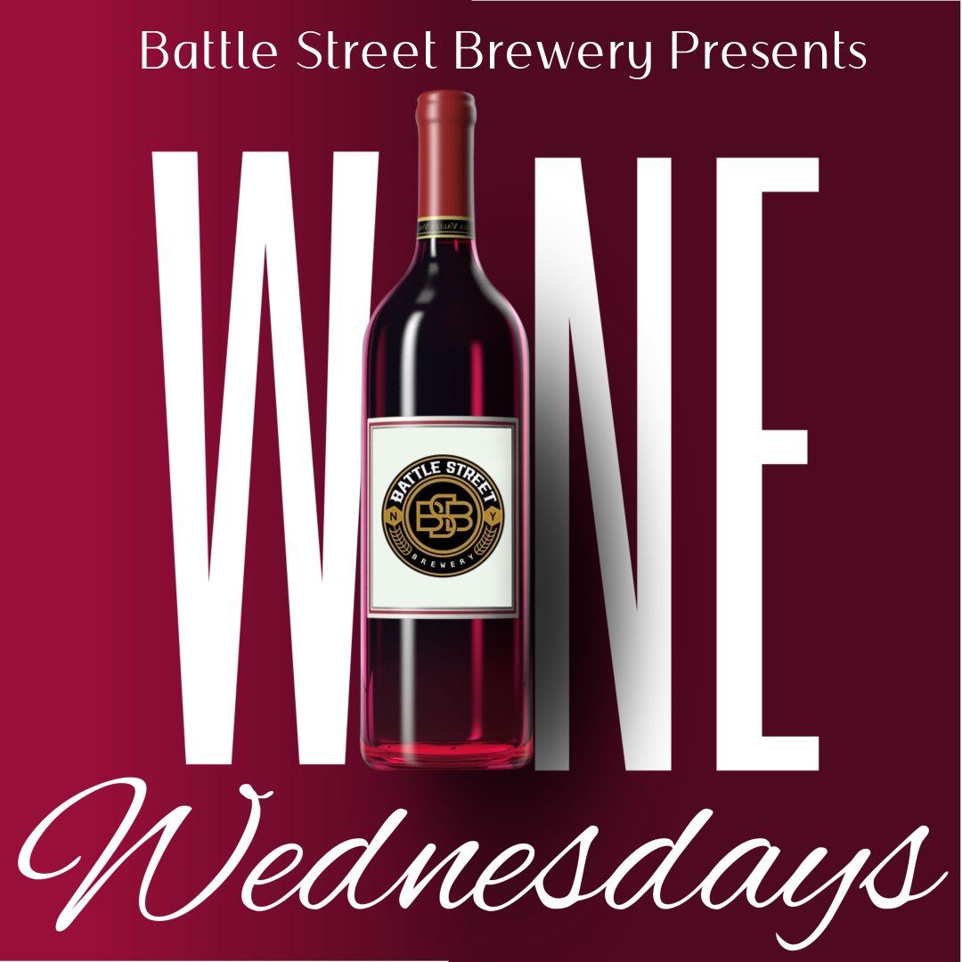 WINE WEDNESDAYS START TOMORROW! 🍷 Enjoy your favorite Weis & Heron Hill Wines at a discount! 🍷 Cheers!! 🍻 #WineWednesdays #WeisWines #HeronHillWines #WineLovers #WineTime #WineSpecials #Cheers #BattleStreetBrewery