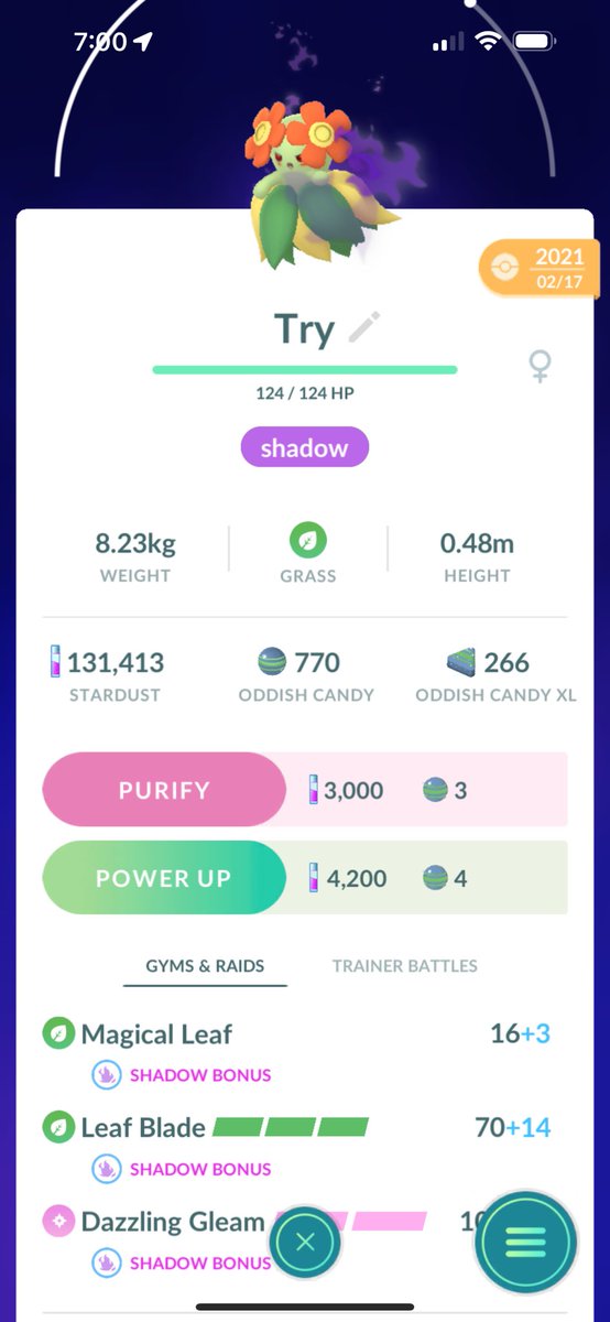 josephcup18's tweet photo. Let’s add it on the team and see how it runs #PokemonGO #Shadow #GrassPower https://t.co/UnqM3i9Kik