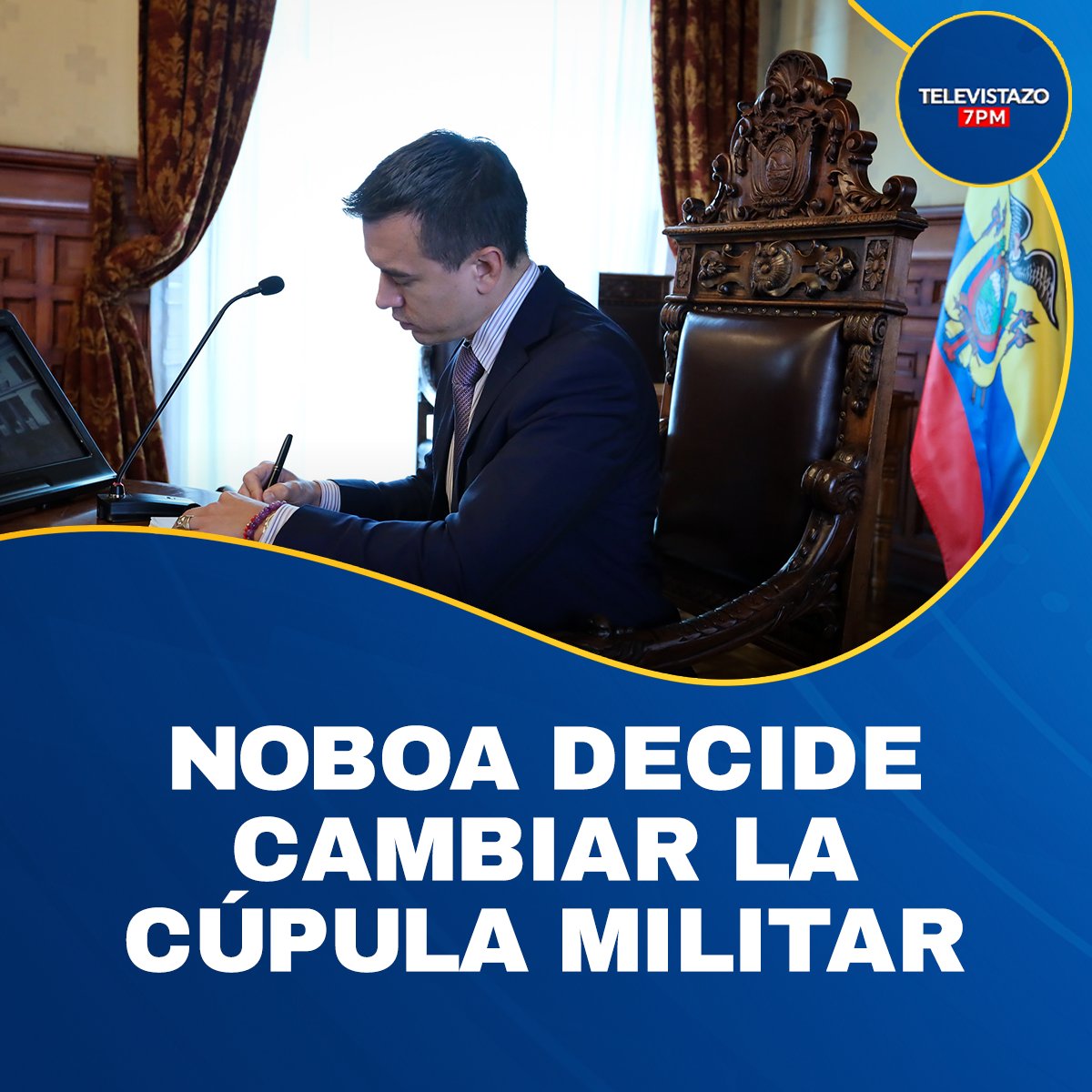 EcuavisaInforma's tweet photo. 🔴 #ENVIVO | El Ministerio de Defensa remitió al presidente Daniel Noboa las ternas para cambiar a los miembros de la cúpula del Comando Conjunto y de las tres ramas militares.

Mira Televistazo ▶️ en https://t.co/ZQflzmvTqV https://t.co/0FSHsxyD4b