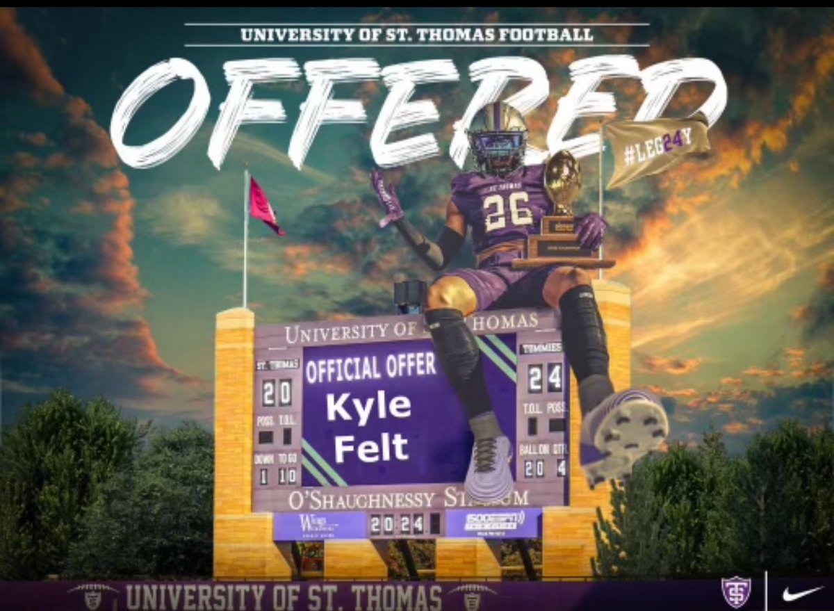 Kyle Felt 2024 (@kylefelt2) on Twitter photo After a great phone call with <a href="/BrandonLabath/">Brandon Labath</a> i’m very blessed to say i’ve earned an offer from <a href="/UST_Football/">St. Thomas Football</a> <a href="/Coach_Caruso/">Coach Glenn Caruso</a>
<a href="/BarabooFootbal1/">Coach Turkington</a> After a great phone call with <a href="/BrandonLabath/">Brandon Labath</a> i’m very blessed to say i’ve earned an offer from <a href="/UST_Football/">St. Thomas Football</a> <a href="/Coach_Caruso/">Coach Glenn Caruso</a>
<a href="/BarabooFootbal1/">Coach Turkington</a>