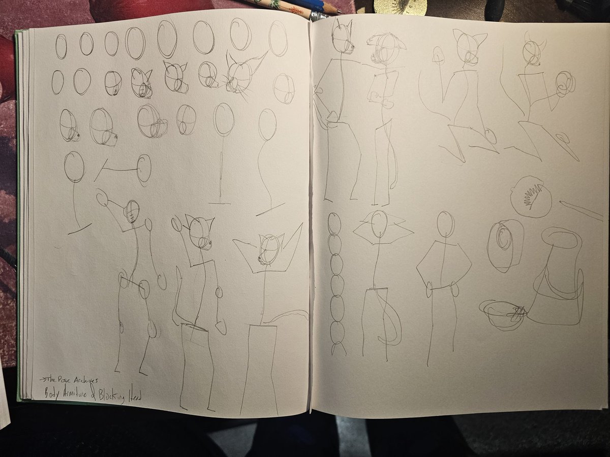 poutyfox's tweet photo. Beginning of Night 1, basics. Started with armitures--thanks @theposearchives! A few contour drawings at the end. Now that I have meds, I can actually think straight and see a framework in my head.  This was always so difficult before, I used to get lost and give up early https://t.co/nQ1W5Wf5kj