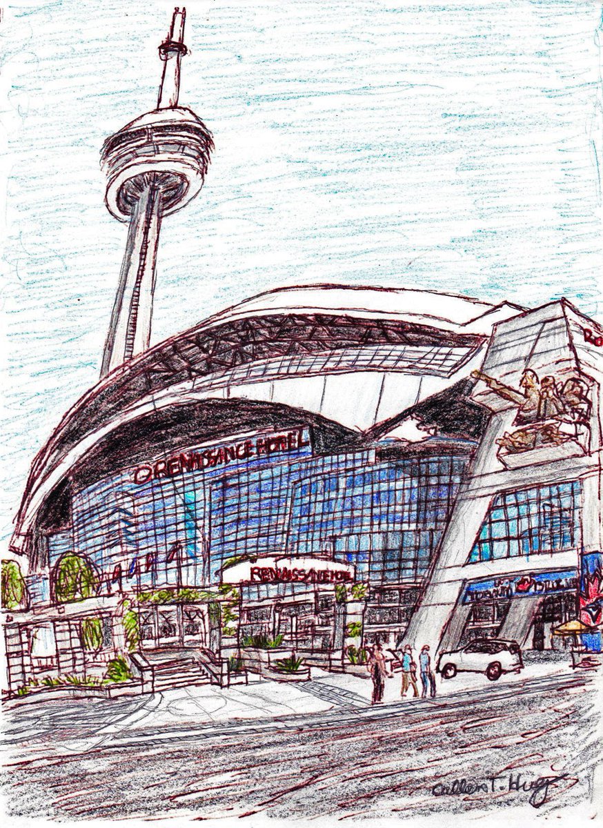 CallenHuey's tweet photo. Hey, #Toronto sports fans!!  Prints of my #sketch of #RogersCentre are now 25% off til Wednesday!!  Here's the link to my #Etsy shop: https://t.co/xYHUn5fWpU.

#bluejays #torontobluejays #CyberMonday #TORvsBKN #cybermondaysale #mlb #holidaygiftideas #HolidayGiftGuide #nextlevel https://t.co/PBDXLrdxsW