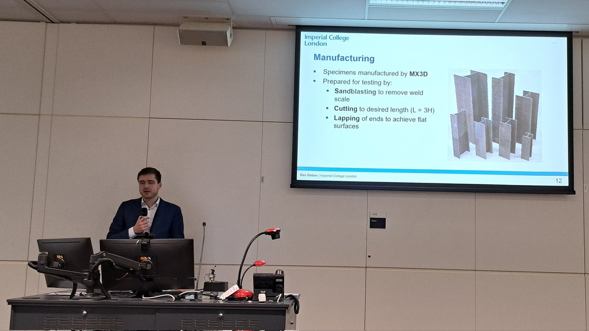 PhD student from @ICSteelStruct and Skempton Building Level 4 legend, Ben Weber, delivers the 1st talk on Additive Manufacturing at the 9th International Conference on Thin-Walled Structures #ICTWS2023 held at the University of Sydney. @ImperialCiveng @ImpEngineering