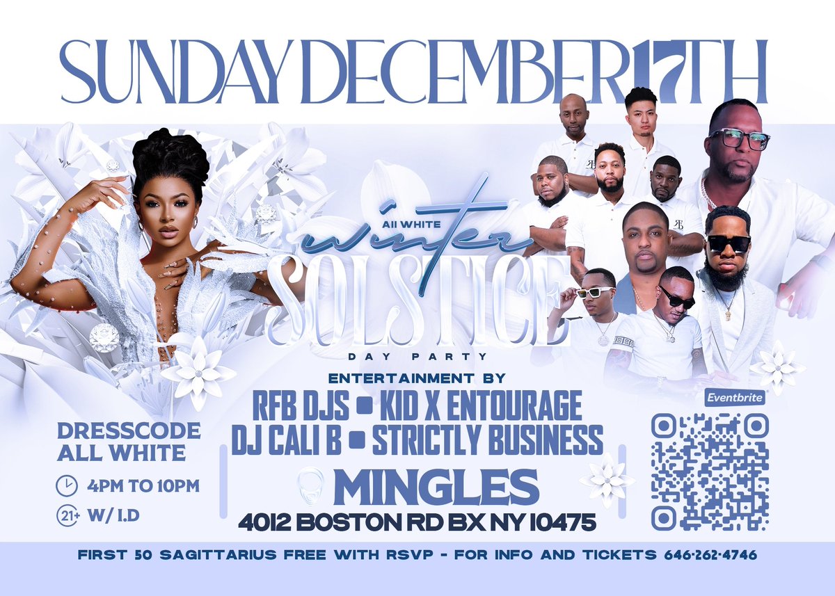 Im inviting you to the elegant all white winter solstice food inclusive day event. Get tickets here--> allwhitewintersolstice.eventbrite.com