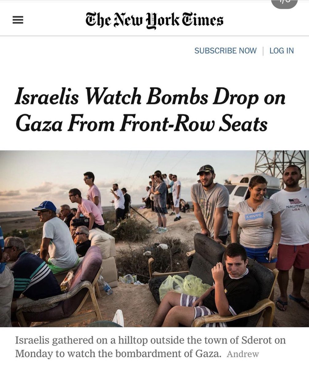 This headline is from 2014: Israelis cheer on the bombing of Palestinians in Gaza.

And yet some would have you believe this war started on October 7th.
