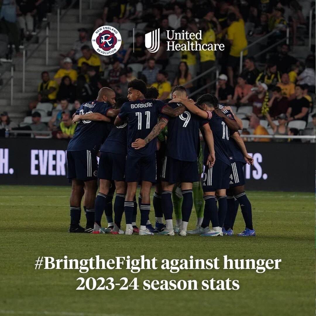 NERevolution's tweet photo. Thank you for helping us #BringTheFight against hunger this season!
@UHC, the official healthcare sponsor of the #NERevs, works to address food insecurity as a part of their overall commitment to being #thereforwhatmatters. https://t.co/OFPv731aTd