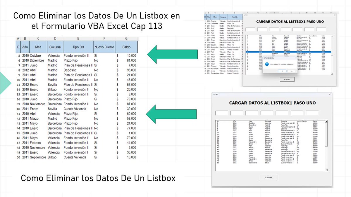 SepamosE's tweet image. Como Eliminar los Datos De Un Listbox en el Formulario VBA Excel Cap 113 #vba #vbaexcel #sepamosexcel #sepamosexcelvba #sepamosexcelcurso #sepamosexcelviral #excelsepamos #sepamosexcelmacros #excelsepamos #vbasepamosexcel #excel
¿Cómo funciona el ListBox? youtu.be/x3fBKA88GWM