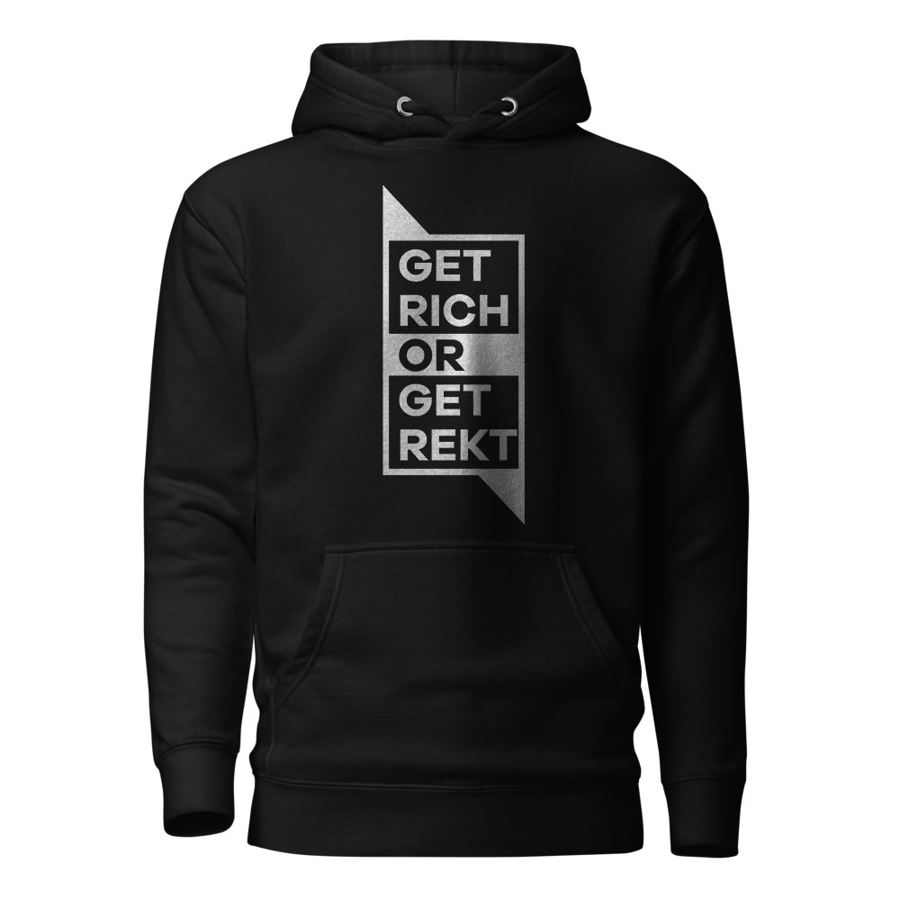 So excited to announce my new clothing line…

We will start out by releasing exclusive merch in batches of 100 or smaller. (SO MANY designs are coming!) 🥳

Want in? Someone who likes/ RTs THIS POST gets this 1 of 100 hoodie for FREE!

Get Rich Or GET REKT!™️🚀
