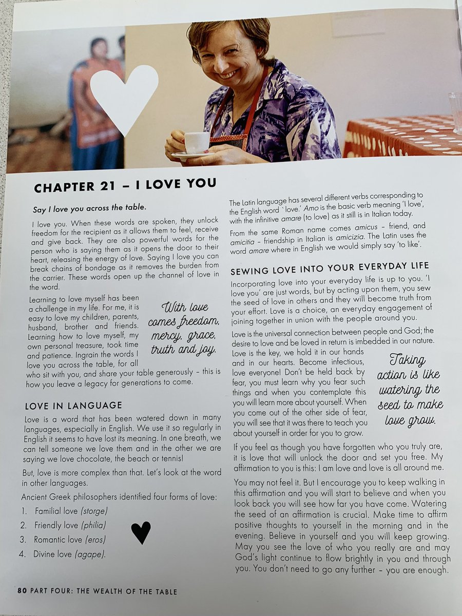 carmela_damore's tweet photo. Today more than ever we need #love love for ourselves, love for our family, love for our friends, love for our community, love for this world 🌎 
In my second book #theheartofthetable I write to you about what #love is. https://t.co/XUQ6YzJjrf