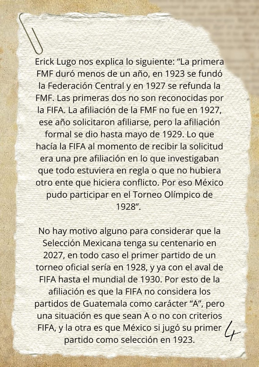 Este 9 de diciembre se cumplirán 100 años del primer partido de la Selección en su historia, esta fecha no debería pasar inadvertida; en caso que la @fmf lo omita sería un error muy importante en el organismo. Aquí la explicación de que no deberían existir dudas del Centenario.