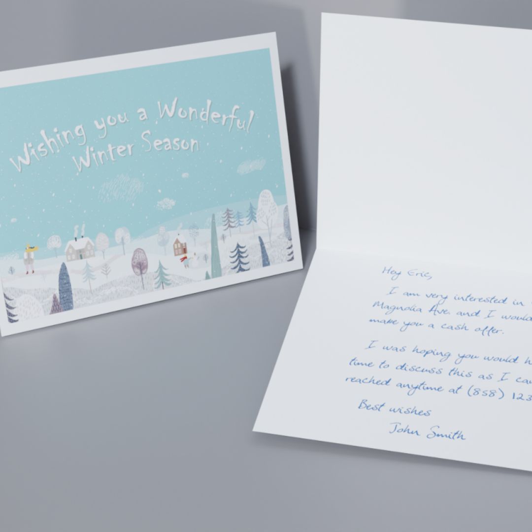Looking for a festive card to send your prospects but don’t want to mention a specific holiday? This card works great all winter long!

Get started - yellowletterhq.com/product/letter… 

#directmail #mailmarketing