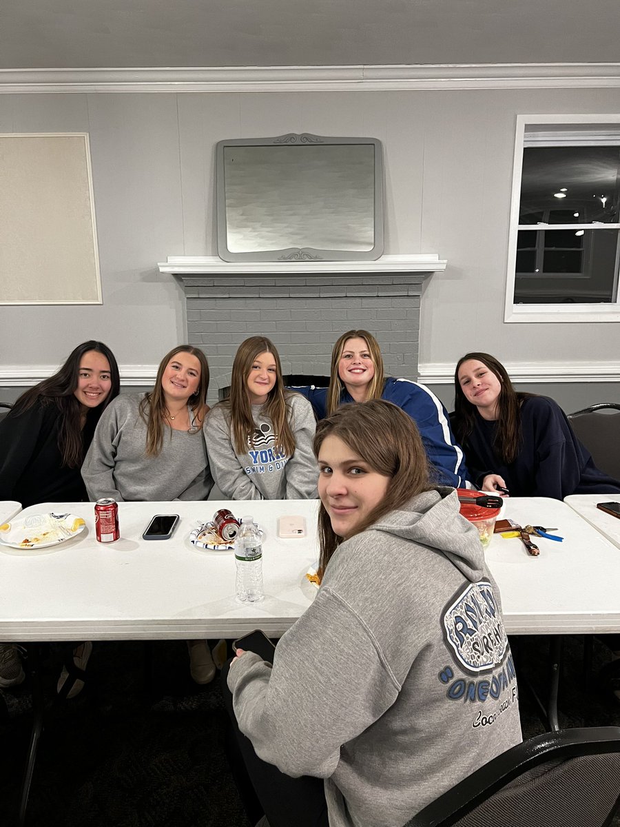 First team dinner to get ready for the first meet of the season tomorrow! Let’s go York Swim!!