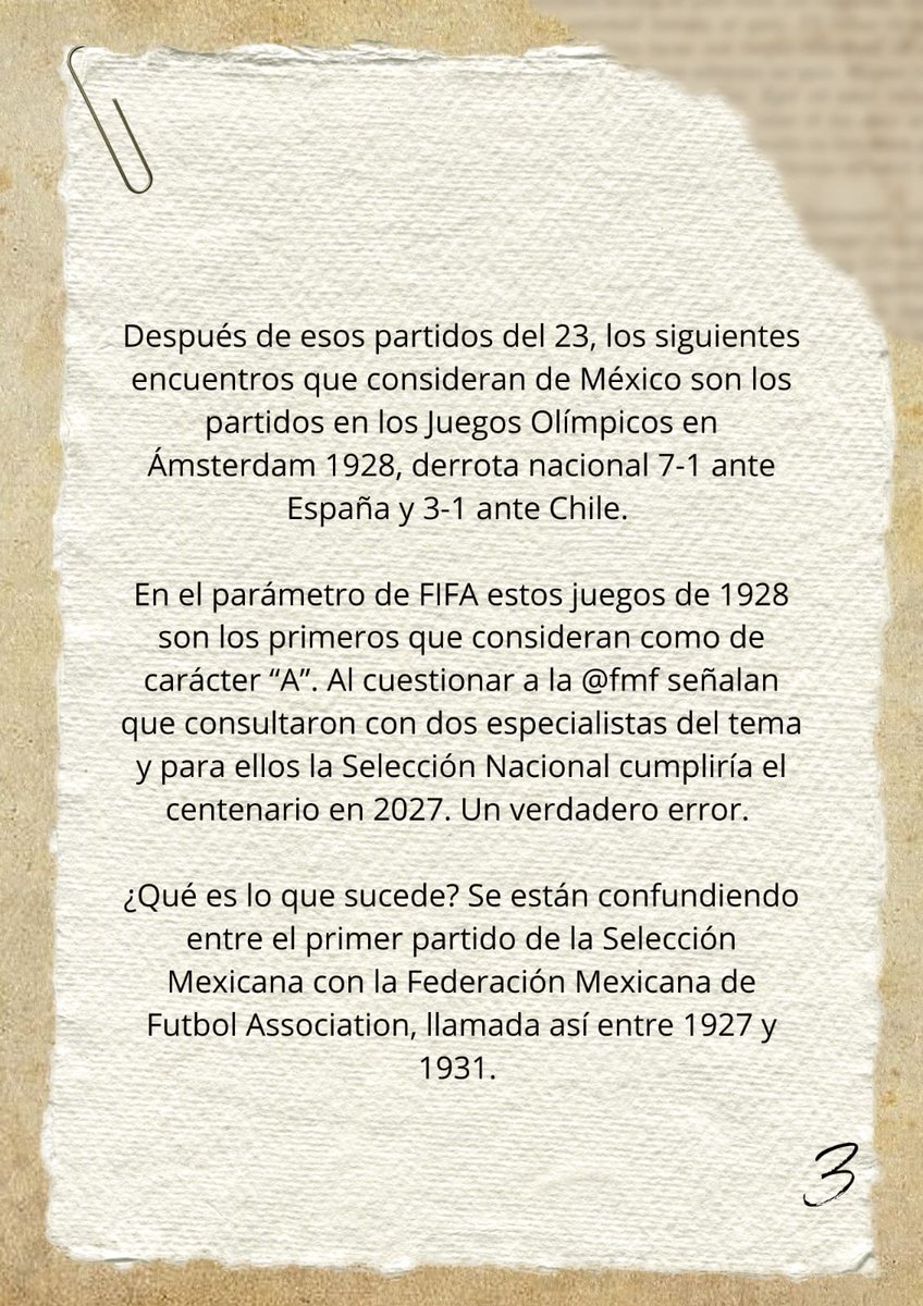 Joely1984's tweet image. Este 9 de diciembre se cumplirán 100 años del primer partido de la Selección en su historia, esta fecha no debería pasar inadvertida; en caso que la @fmf lo omita sería un error muy importante en el organismo.
Aquí la explicación de que no deberían existir dudas del Centenario.