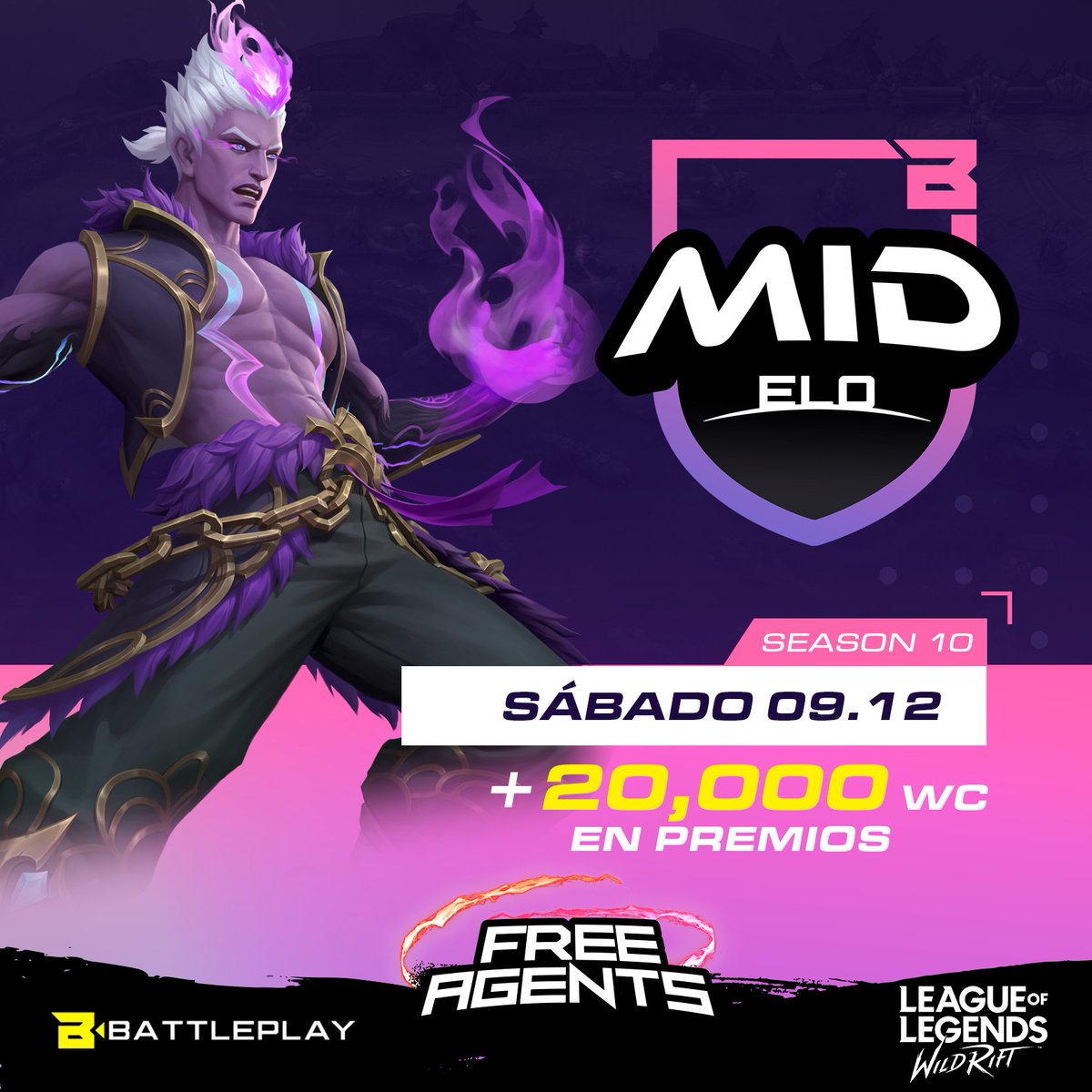 battleplaygc's tweet photo. 💚 ¡TORNEOS de Agente Libre #WildRift! Season 10💚

🏆PREMIOS:
🥇Primer Lugar: 14,000 WILD CORE
🥈Segundo Lugar: 9,500 WILD CORE

🟣 INSCRÍBETE EN: https://t.co/TNhBrokoVH

#FreeAgents #WildRiftxBattleplay  #BattleplayxWR  #WRPartner #Leagueoflegends @wildriftLATAM #Battleplay https://t.co/sDsNyFk8ma