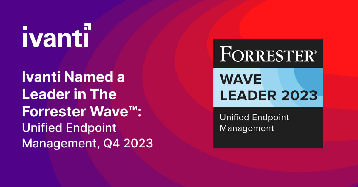 Exciting news! Ivanti has been recognized as a Leader in #UEM. Find out why by downloading a complimentary copy of The Forrester Wave™: Unified Endpoint Management, Q4 2023 report here: bit.ly/47RHAYI