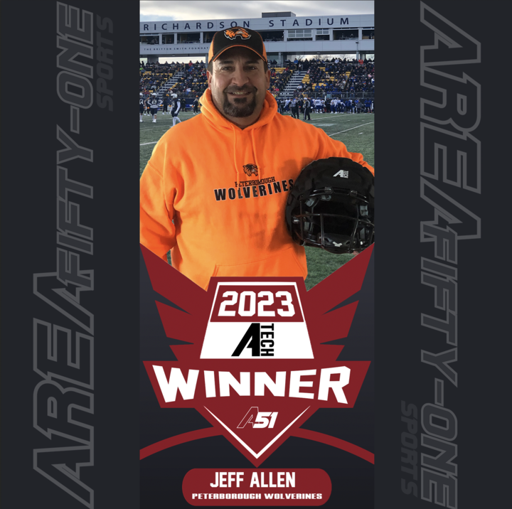 SportsArea51's tweet photo. Congratulations to Coach Jeff Allen @off_the_gridiron from the @peterboroughwolverines on winning his organization a team set of A-TECH Helmet Caps from our @vaniercup Tailgate Draw. #brainsafety #footballpeople4footballpeople https://t.co/eUc8qElutq