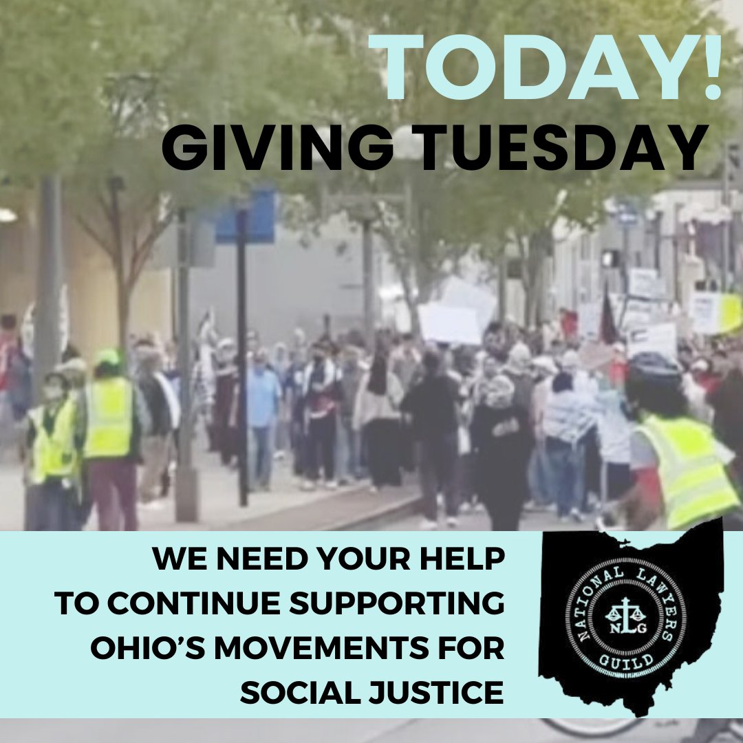 OhioNLG's tweet photo. Today is Giving Tuesday! Donate today at https://t.co/JwfJ7bAWWo to support Ohio's movements for social justice! https://t.co/5lAuP1iAPe