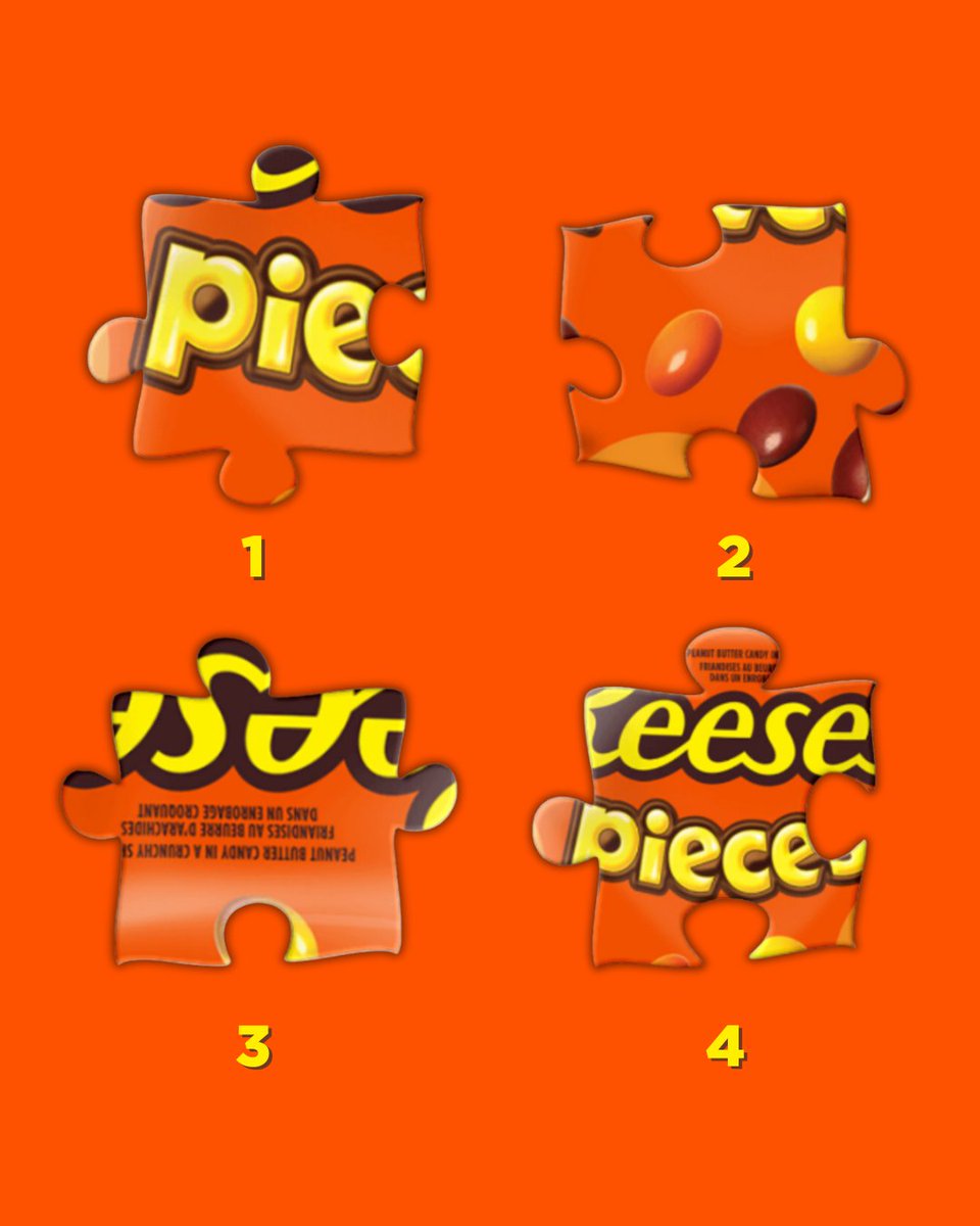 Find the missing piece to our REESE'S Pieces Puzzle! 🍫🤎

Reply 1, 2, 3 or 4… 🧩

#Reeses #ReesesCanada #ReesesPieces #Puzzle