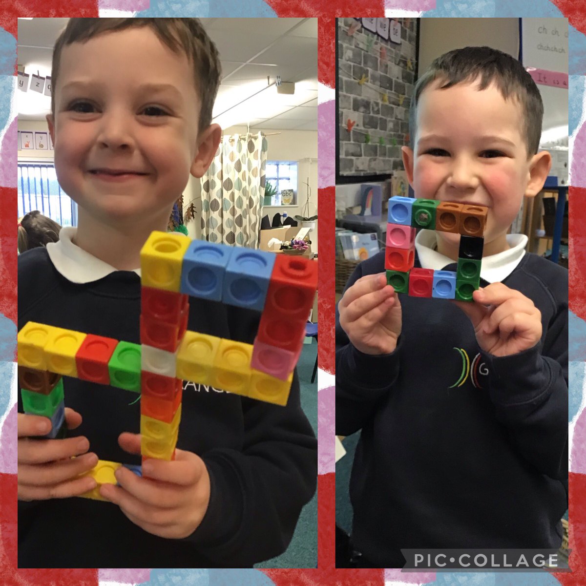 GrangeMrsJ's tweet image. This week Reception are looking at squares and rectangles. We know how to recognise these and how to describe the similarities between the shapes Xx. #GrangeMaths #shapes #multilink @WhiteRoseEd @GrangeMissA @GrangeMissWri
