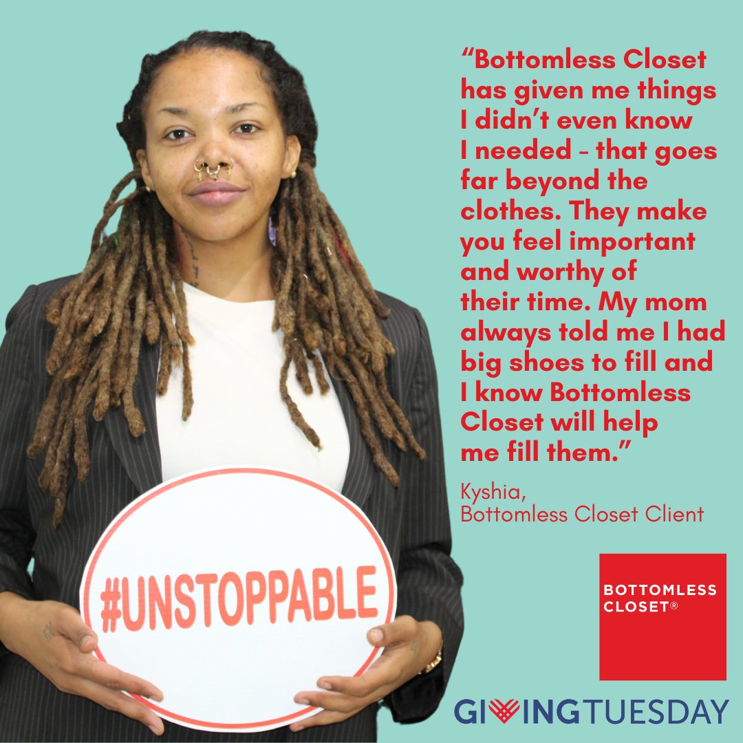 #GivingTuesday we're $X,XXX away from our goal to raise $10K. If you haven’t already donated, please give what you can before midnight. Every dollar raised will be matched by @usbank up to $5K to supportneedy women like Kyshia. bit.ly/ClosetGT23 #donate #givingtuesday2023