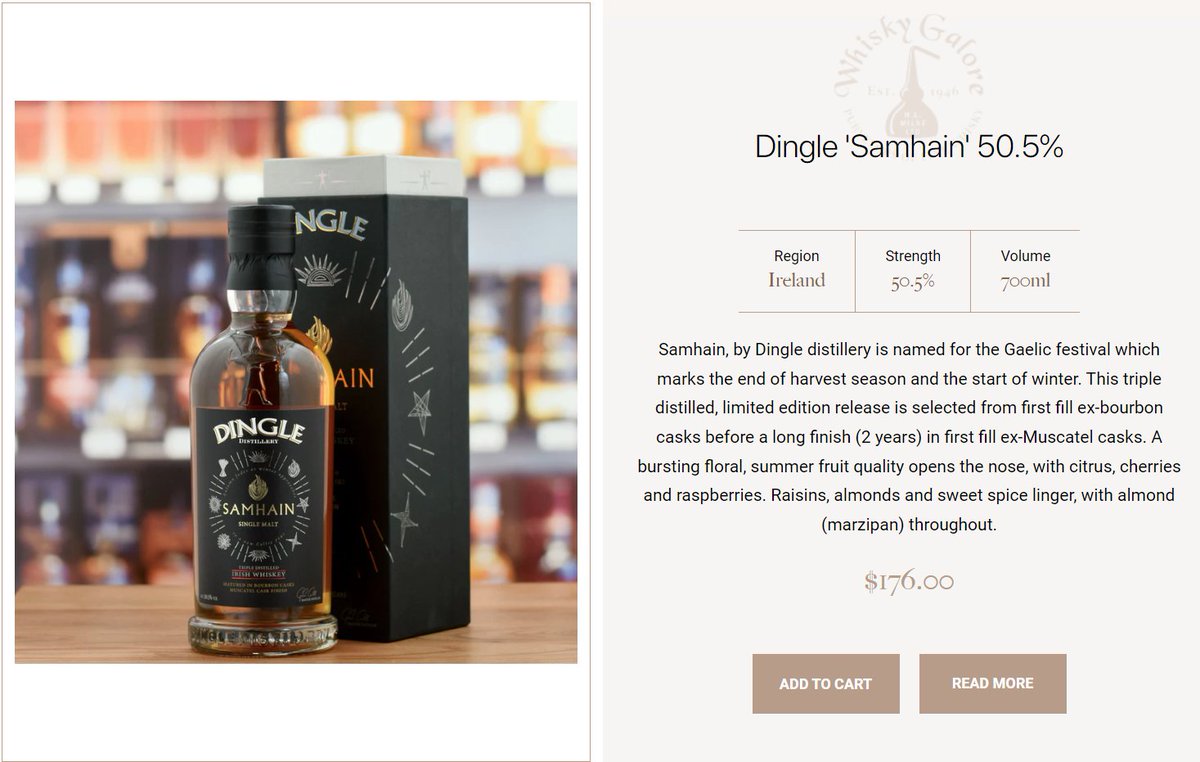 Great to see that the @DingleWhiskey Samhain release has finally made it into retail stores in NZ. Of course, the first bottle arrived into the country in my suit case almost 12 months ago, courtesy of @dougleddin gifting me a bottle. @Bill_Linnane, how do you pronounce this?