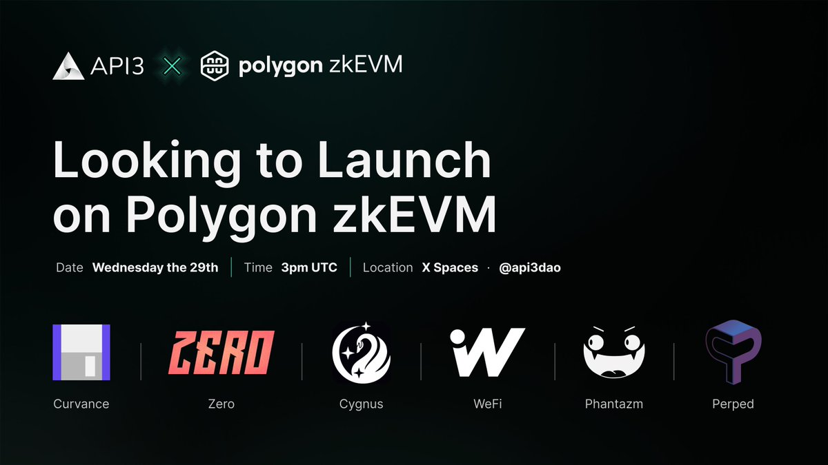 Join our Spaces tomorrow as we dive into the future of onchain finance on @0xPolygonDeFi zkEVM.

We’ll be exploring the various pieces that need to come together for a robust DeFi ecosystem to thrive, while gaining insight from the next wave of dApp developers launching on zkEVM.