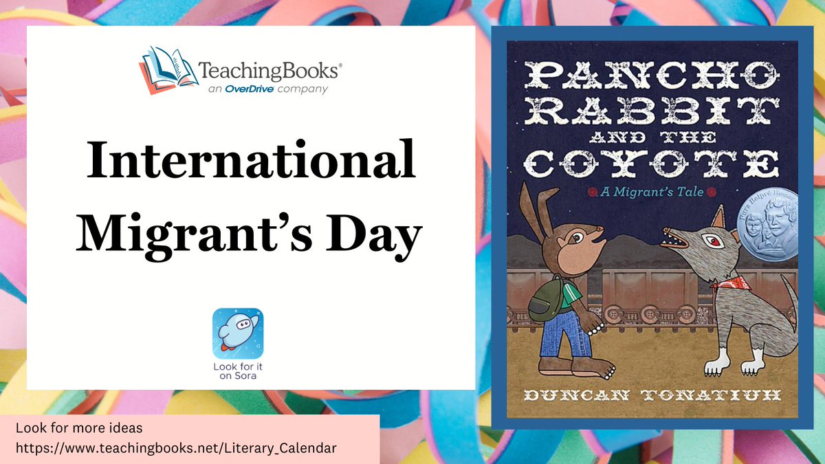 International Migrant’s Day Engage readers with this allegory about challenges of immigration with Duncan Tonatiuh’s Pancho Rabbit and the Coyote. teachingbooks.net/tb.cgi?tid=362… @abramskids @duncantonatiuh
