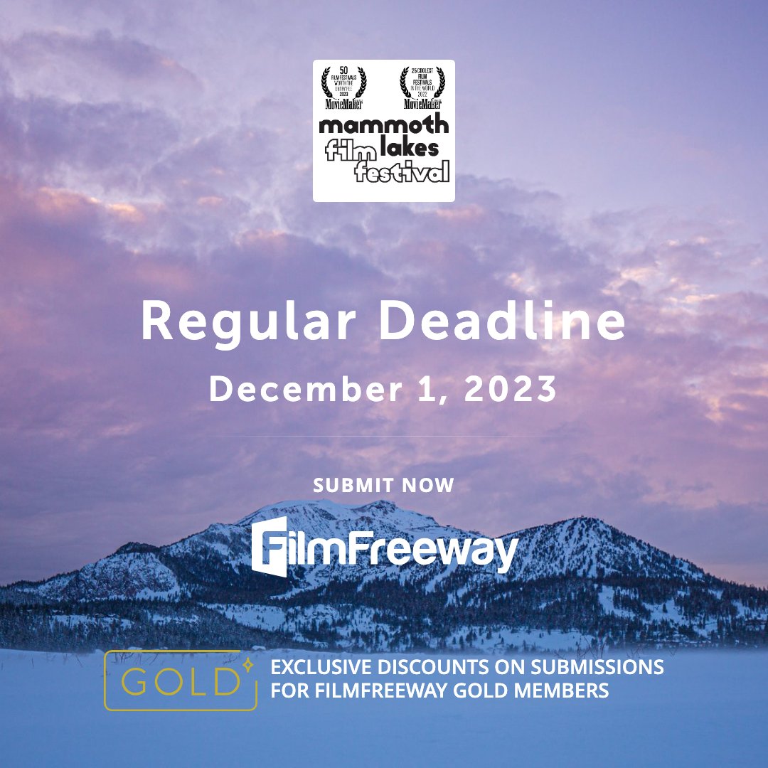 Our next entry deadline is almost here! Head on over to FilmFreeway to submit your project today filmfreeway.com/MammothLakesFi…