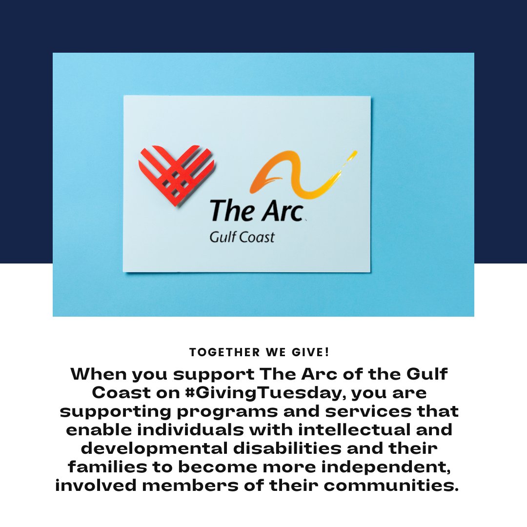 #GivingTuesday, Today is the day! You can show your support of The Arc of the Gulf Coast by donating here:
arcgulfcoast.org/donate/givingt…