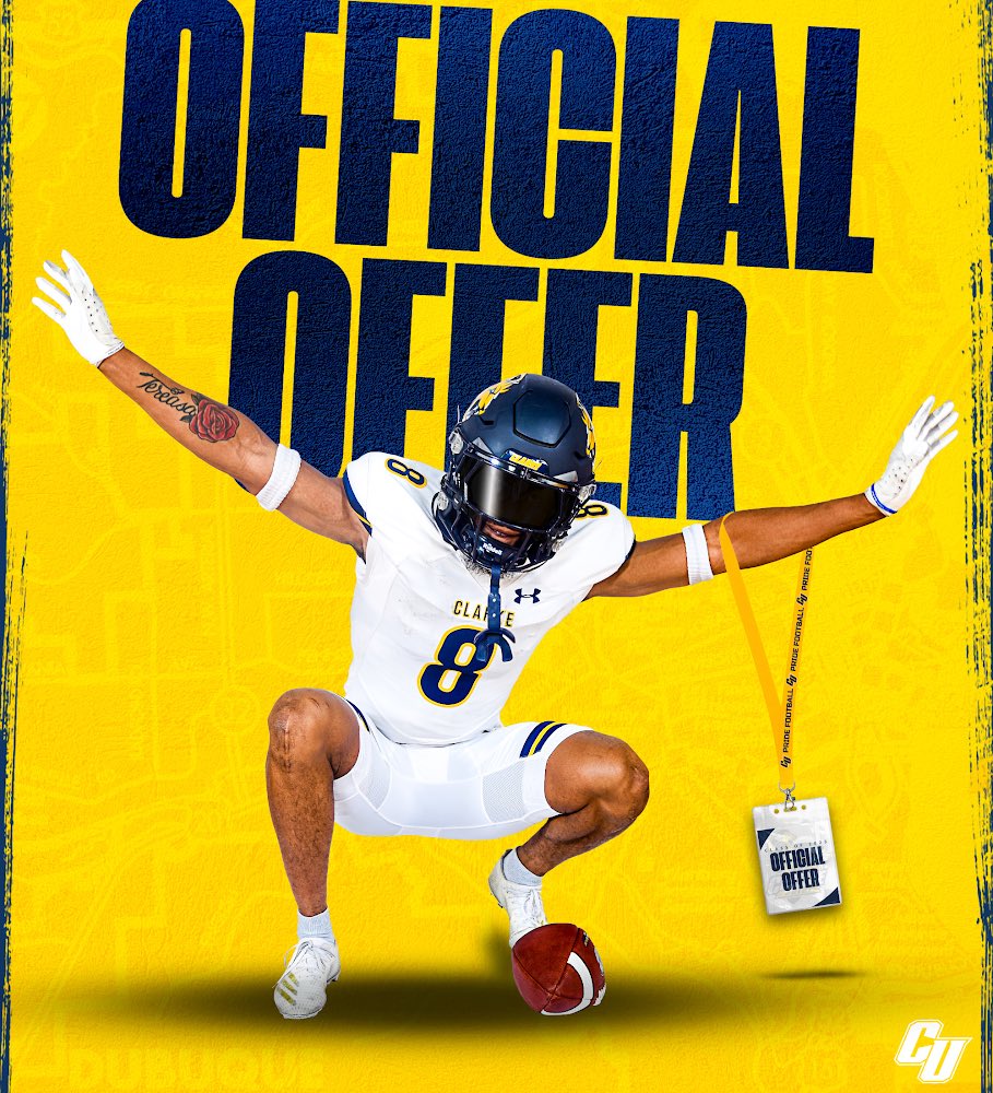 Damian Mejia (@mejiadamian11) on Twitter photo Grateful to receive an offer to play at Clarke University!
<a href="/CoachHicksCU/">Adam Hicks</a>
<a href="/CabrilloFB_/">Cabrillo College Football</a>
<a href="/CoachRomero_CC/">Coach Romero </a>
@CoachHansen3 Grateful to receive an offer to play at Clarke University!
<a href="/CoachHicksCU/">Adam Hicks</a>
<a href="/CabrilloFB_/">Cabrillo College Football</a>
<a href="/CoachRomero_CC/">Coach Romero </a>
@CoachHansen3