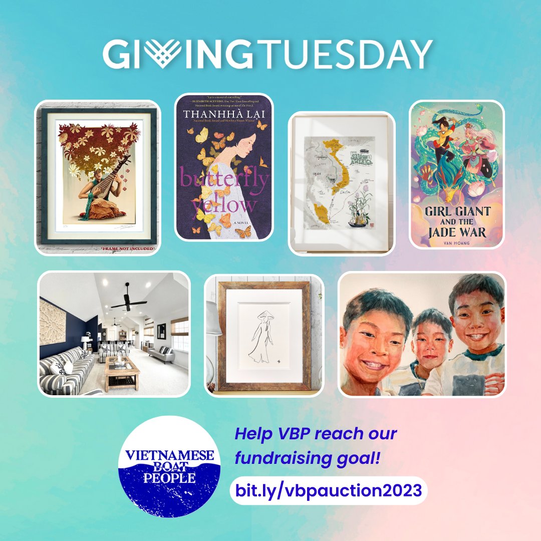 This #GivingTuesday, support VBP by bidding in our online auction where you can shop for a cause! You could be the lucky winner of custom art, book bundles, dining experiences, and so many more offerings from Vietnamese creators and small businesses 💛 bit.ly/vbpauction2023